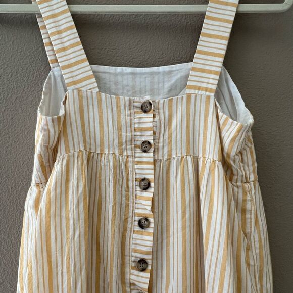 Madewell Striped Button Back Tiered Midi Dress - Picture 9 of 13